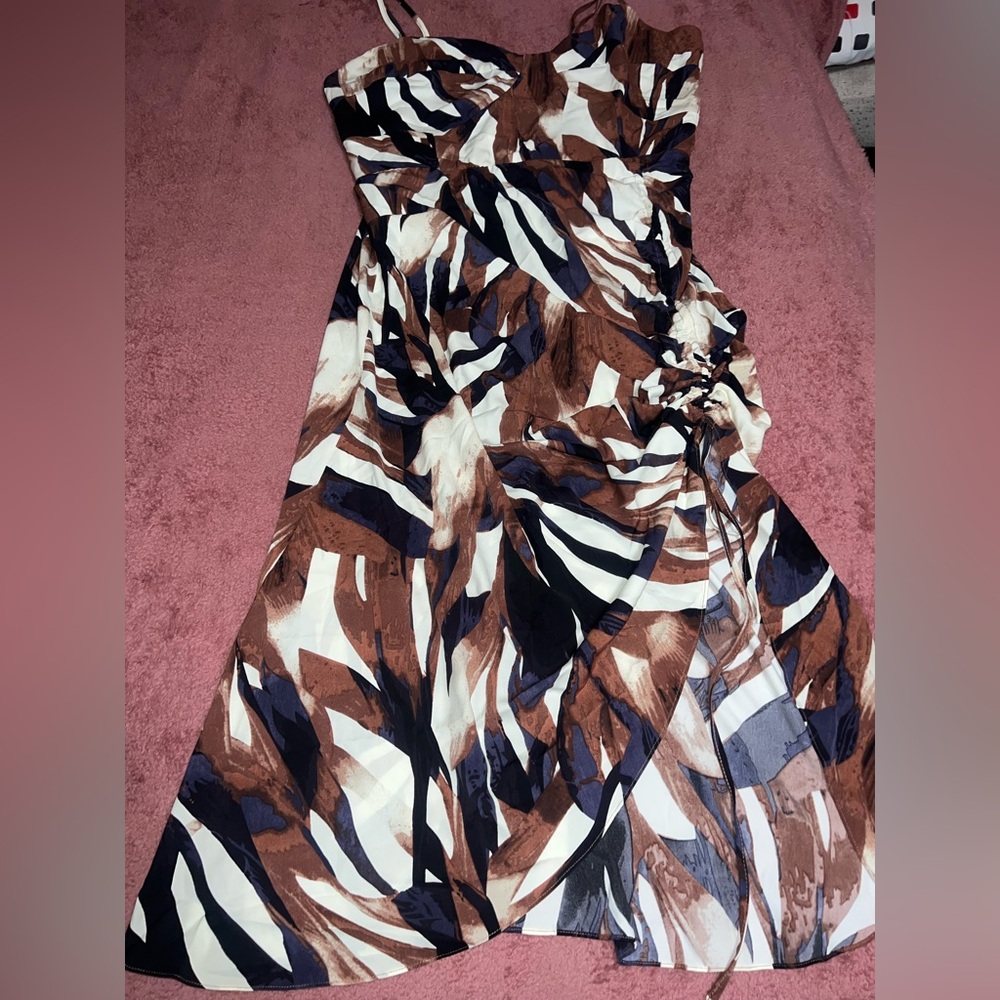 Rebdolls Black and White One Shoulder Maxi Sundress